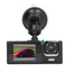 Car Traffic Recorder Night Vision 320mAh 3 Lens Front Rear