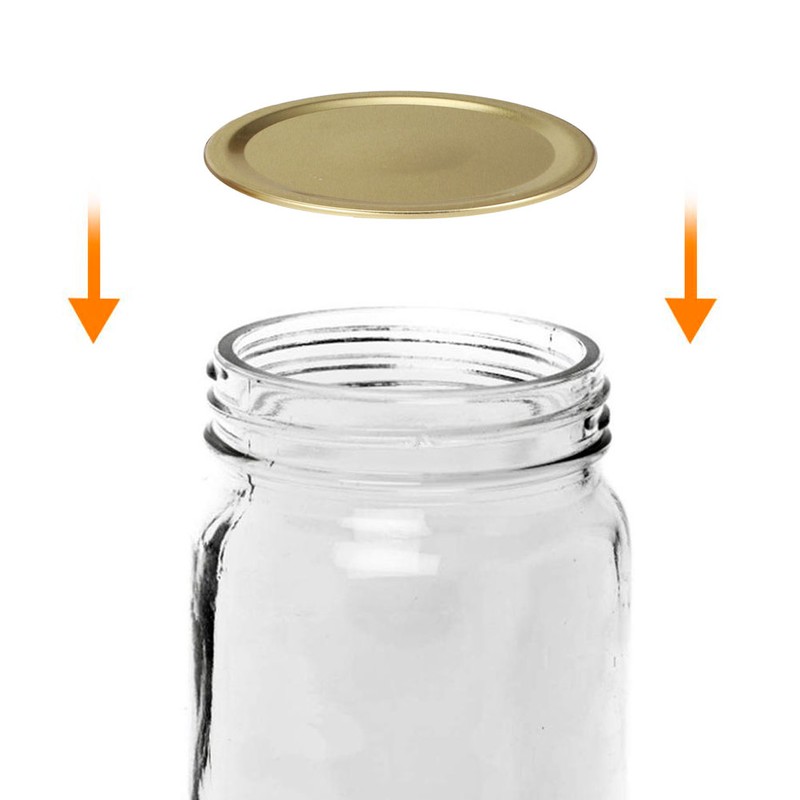Stainless Steel SplitType Mini Glass Jar Lids Container Sealing Cover