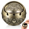 Creative Ashtray with Lid Portable Small Round Ash Tray for