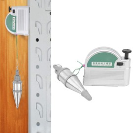 6M Magnetic Plumb Weight with Telescopic Line, Silver Alloy Steel Multifunctional Wire Drop, Vertical Laser Plumb Weight, Used in Building Industry House Decoration