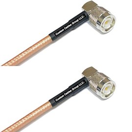 15 feet RG400 Silver Plated TNC Male Angle to TNC Male Angle RF Coaxial Cable
