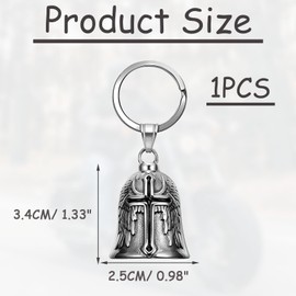 Guardian Bell Biker Bell,Biker Bell Motorrad Glöckchen,Motorrad Glocke Glücksbringer,Guardian Bell Motorrad Glocke Glücksbringer,Edelstahl Motorradglocke für Retro,Ebike Mountainbike Rennrad Zubehör
