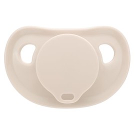 Chupete de silicona transparente para adultos: carcasa más ancha y completa para liberación de ansiedad y estrés, regalo para autismo marfil