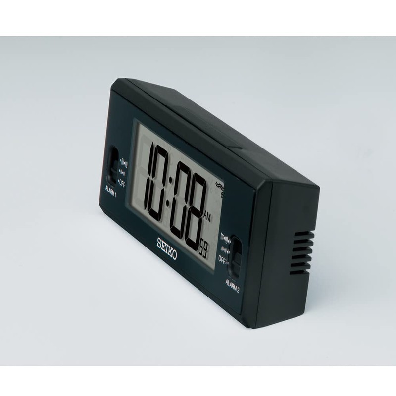 Seiko SQ321K Alarm Clock Digital Radio Black 1.9 x 4.8