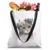 Cute Cat Design Flowers Pet Designer Tote Bag