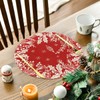 Artoid Mode Eucalyptus Leaves Berry Christmas Placemats Set of 6,