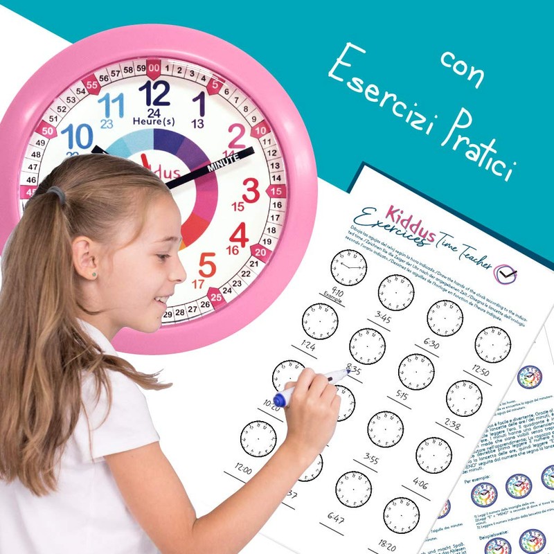 Kiddus Wall Clock for Kids, Boys and Girls, Analogue Time