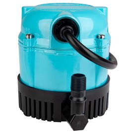 Little Giant #1 115 Volt, 1/150 HP, 205 GPH Direct Drive Small Submersible Fountain Pump with 6-foot cord, Blue, 501003