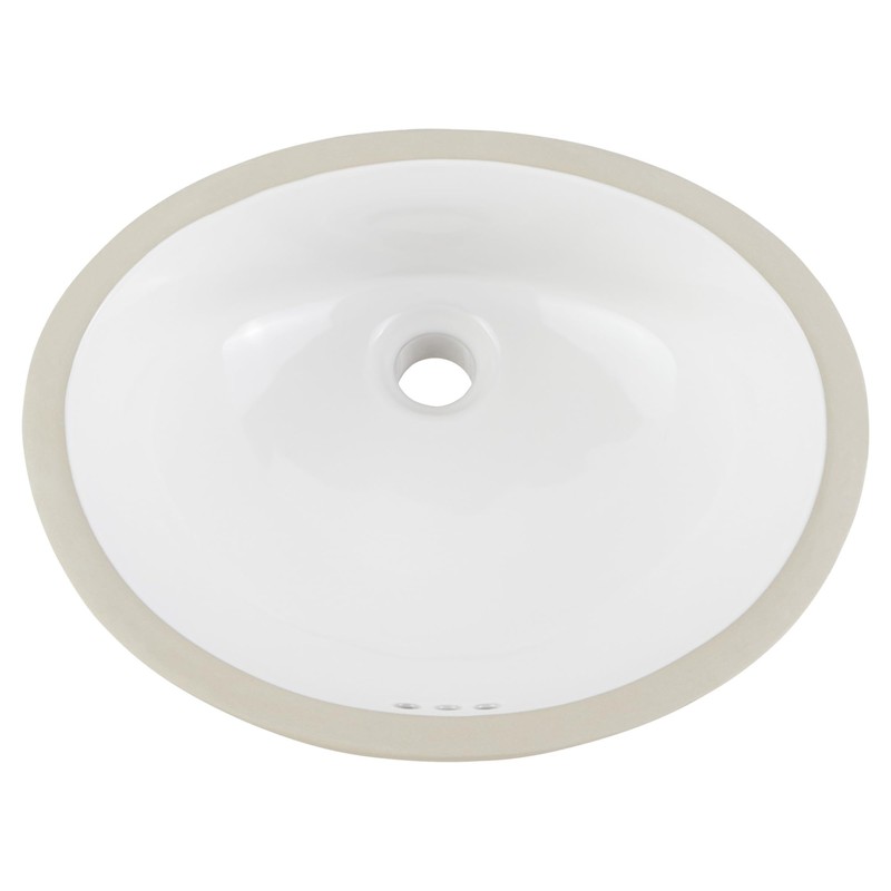 Signature Hardware 447968 Mangrove 17" Vitreous China Undermount Bathroom Sink