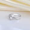 YL 925 Sterling Silver Engagement Ring 5MM Cubic Zirconia Infinity