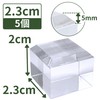 Tsukushi Science Acrylic Block 23×23×20mm 5-Piece Beveled Base Cube Display