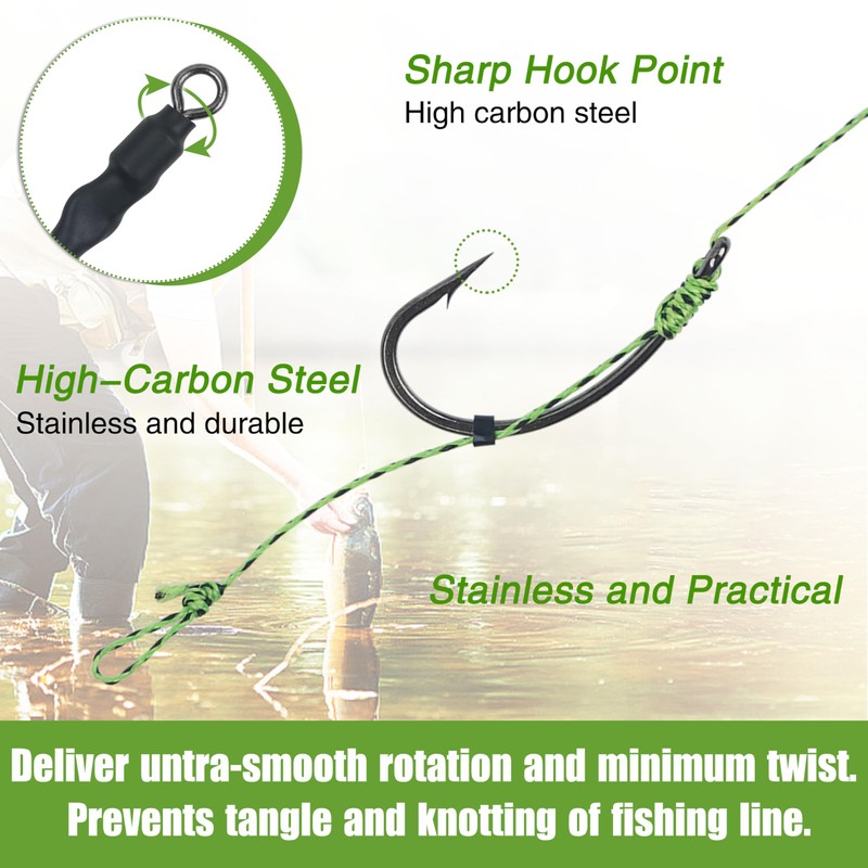 Carp Fishing Hair Rigs Kit - 12pcs Braided Thread Line