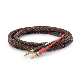 Dynavox Perfect Sound Flex Speaker Cable, Assembled, Extremely Flexible, HiFi Cable with Gold-Plated Hollow Banana Plugs, Lossless Signal Transmission, High-Purity OFC Copper, Pair Length 2 m