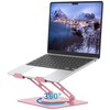 ALASHI Laptop Stand for Desk with 360° Rotating Base, Multi-Angle