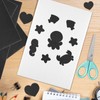 BOUBONI 10PCS Black Self Adhesive Felt Fabric Sheets Sticky Felt