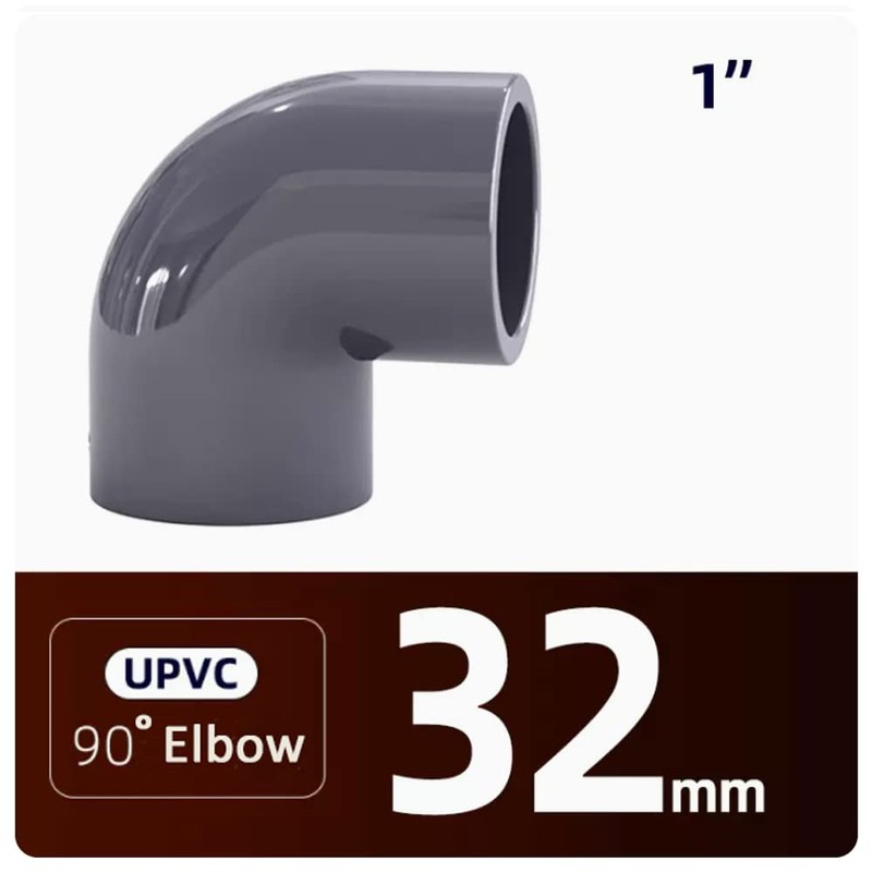 UPVC Elbow Pipe Fitting, 90 Degree Water Pipe Connector Elbow