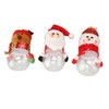3pcs Christmas Candy Jars Transparent Clear Plastic Biscuits Jars Decorative