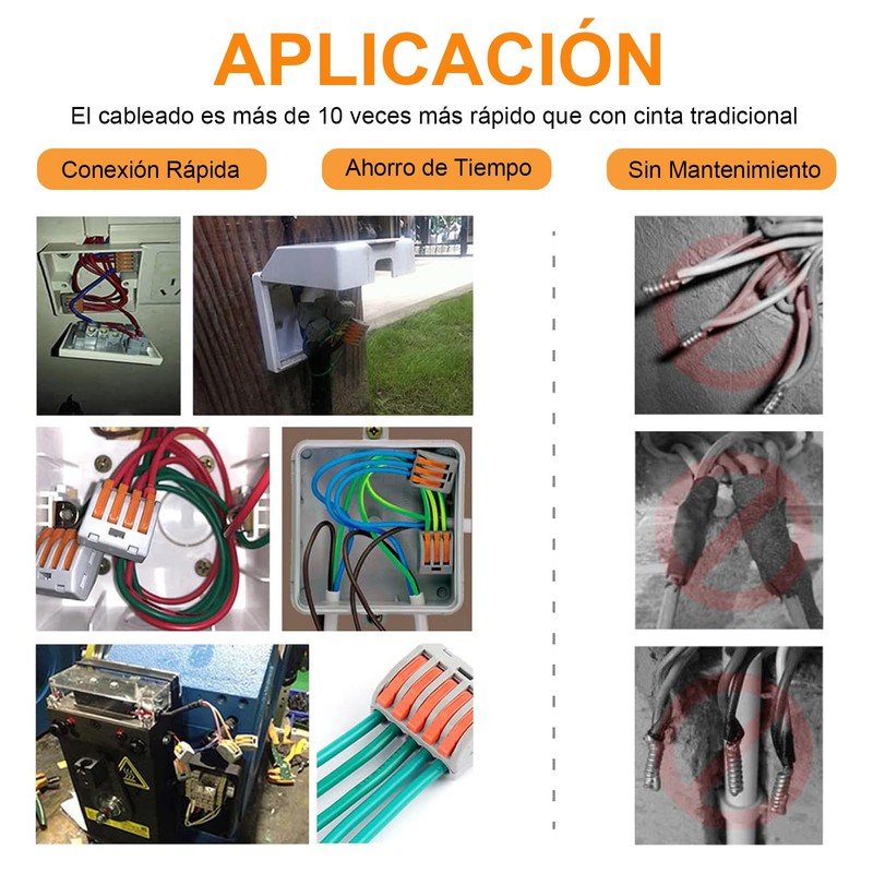 Conectores de Bloque de Terminal de Cable, 110 Piezas Conectores