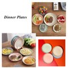 CAMBUY Wheat Straw Plates Lightweight Unbreakable Dinner Dishes Plates Set