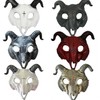 Halloween Carnival Zombie Makeup Articulated PU Goat Mask White 10ea