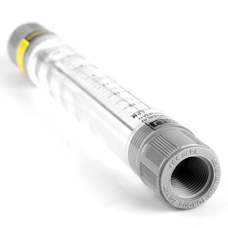 Pipe Flow Meter, 0.5-5 GPM/1.8-18 LPM Double Scale G1/2 Inch