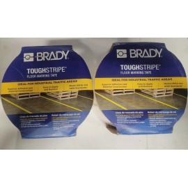 BRADY 2 Pack - Brady Floor Marking Tape B-514,White Dot, 3.5" dia., Spaced 18"