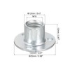 uxcell M10 Brad Hole Tee Nut, 15pcs Carbon Steel Round