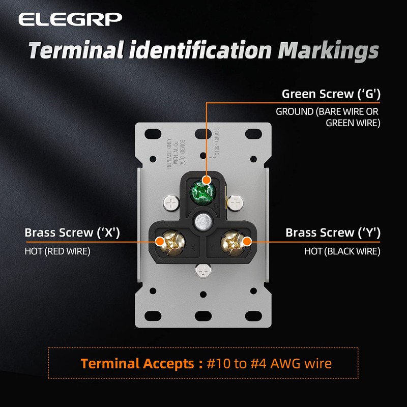 ELEGRP 50 Amps 250V Flush Mounting Power Outlet, NEMA 6-50R