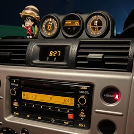 Aosseiye Black Compass Decorative Fit for Toyota FJ Cruiser Frame Triptych Combination Compass Sticker FJ Dashboard Compass Car Styling Interior