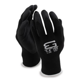 Better Grip Flex BGFLEXMF MicroFoam Work Gloves Work For Smart Phone (Black) - 7S, Pack of 3