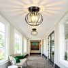 YYJLX Indoor Motion Sensor Ceiling Light Fixture Modern Cryatal Semi