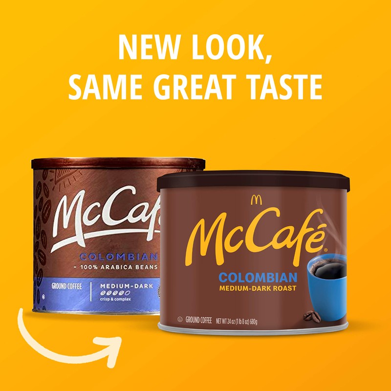 McCafé Colombian, Medium-Dark Roast Ground Coffee, 24 oz Canister