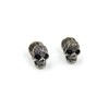 Black Skull Cufflinks and Dress Shirt Studs Set for Tuxedo