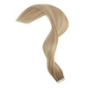 Ugeat Highlights Tape in Hair Extensions Real Human Hair Dark