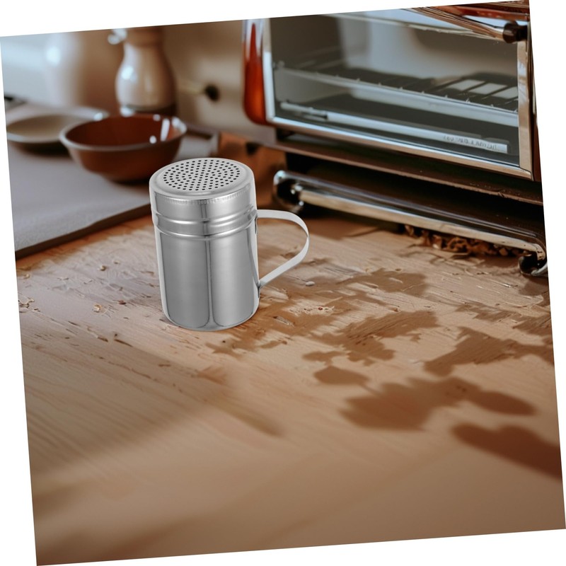 SHOWERORO 127Holes Stainless Steel Powdered Sugar Shaker with Comfortable Handle