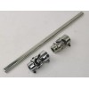 CNC 12" Polished Steering Shaft + 2 Chrome U Joints