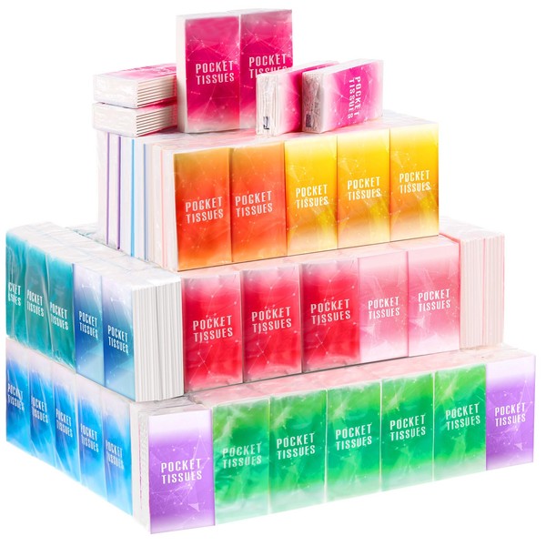 Fuutreo 200 Pack Facial Tissues Travel Size Bulk 4 Ply