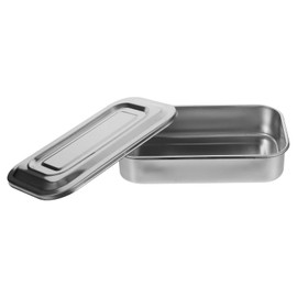 Bandeja de Esterilización Inoxidable Tapa Bandeja Quirúrgica Reutilizable para Instrumentos Médicos y Resistente Altas para Procedimientos Reducidos