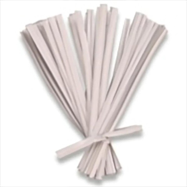 White Vegetable Twist Ties – 4" Length, 2000 Count –
