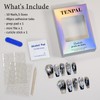 TENPAL French Tip Press on Nails Medium Chinese Style Black