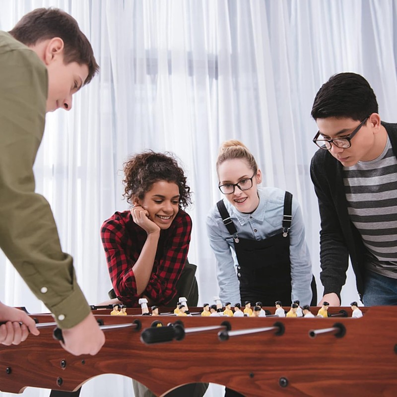 TOSAMZOO 6 Pack Foosball Table Replacement, 1.42 Inch/36mm Black and