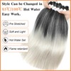 Ombre Grey Braiding Hair Pre Stretched, 26 Inch 8 Pack