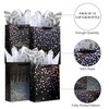 SHIPKEY 12 Pack Black Gift Bags, 18x10x23 cm Small Black