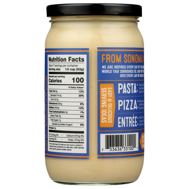 SONOMA GOURMET Organic Creamy Alfredo Sauce, 439 GR