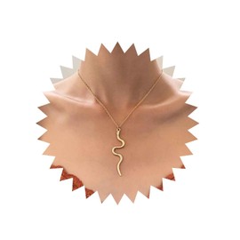Cybche Punk Snake Necklace Choker Gold Snake Pendant Necklace Gothic Snake Choker Necklace Animal Snake Necklace Minimalist Snake Chain Necklace Jewellery for Women, Zinc, No Gemstone