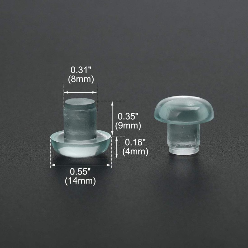 uxcell 16pcs 8mm Clear Stem Bumpers Glide, Patio Outdoor Furniture