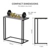 CAMOAT C-Shaped Side Table, Modern End Table with Metal Frame,