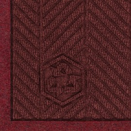 M+A Matting 2241 Waterhog Fashion ECO Elite PET Polyester Entrance Indoor Floor Mat, SBR Rubber Backing, 4' Length x 3' Width, 3/8" Thick, Maroon