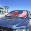 TSVAGA American Flag Car Windshield Sun Shade Foldable Car Cover