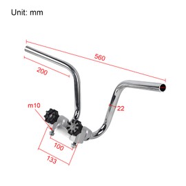 FLYPIG New Motorcycle Handlebar Splitter Handle Bar fit for Honda Z50 Z50 STYLE Z50J MONKEY REPLICA DAX/CT70 Z50R G50F GOLF50 MONKEY BIKE PARTS with Knob